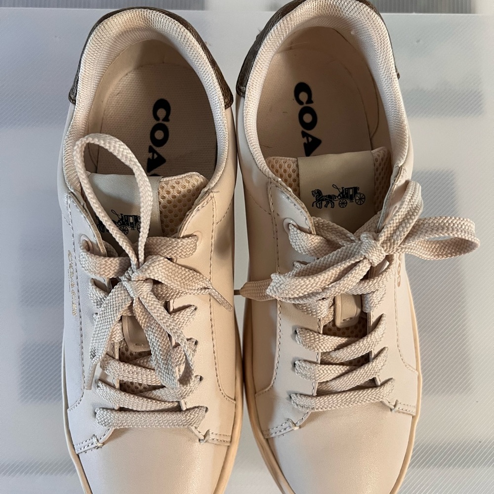 Coach Women's Cream Sneakers